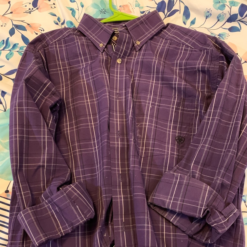Eeuc Ariat Pro Series Button Down Size Medium - image 1